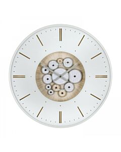 Thomas Kent Clocksmith Cog Ivory Large Wall Clock